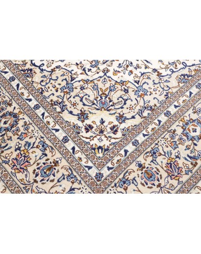 Tappeto Kashan Persia bianco azzurro 295x400
