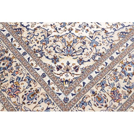 Tappeto Kashan Persia bianco azzurro 295x400