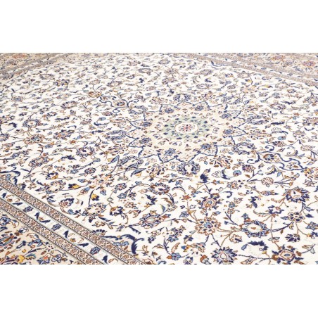 Tappeto Kashan Persia bianco azzurro 295x400