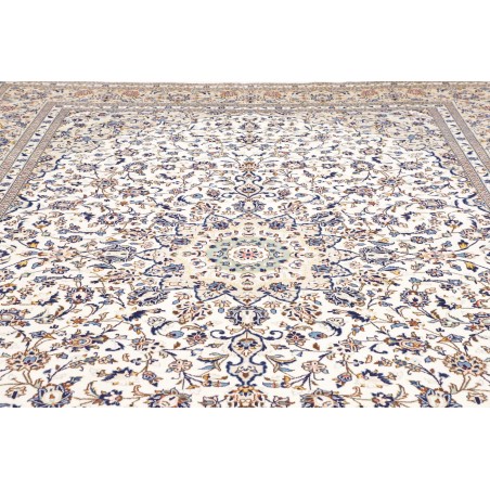 Tappeto Kashan Persia bianco azzurro 295x400