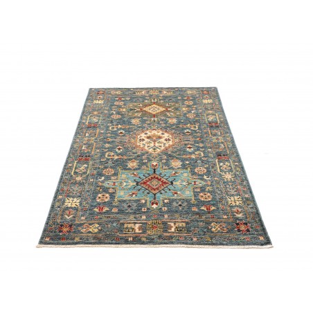 Tappeto Tribal Pakistan bianco azzurro 102x157
