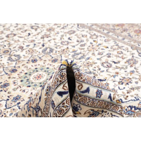 Tappeto Kashan Persia bianco azzurro 295x400