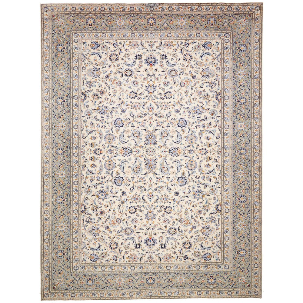 Tappeto Kashan Persia beige grigio 304x410