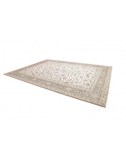 Tappeto Kashan Persia beige grigio 304x410