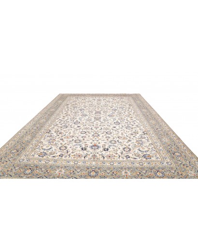 Tappeto Kashan Persia beige grigio 304x410
