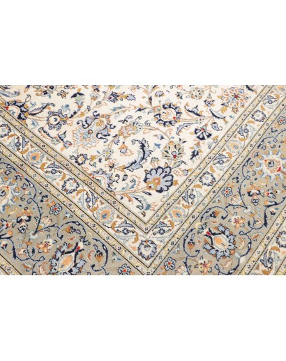 Tappeto Kashan Persia beige grigio 304x410