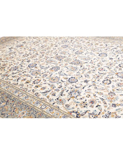 Tappeto Kashan Persia beige grigio 304x410