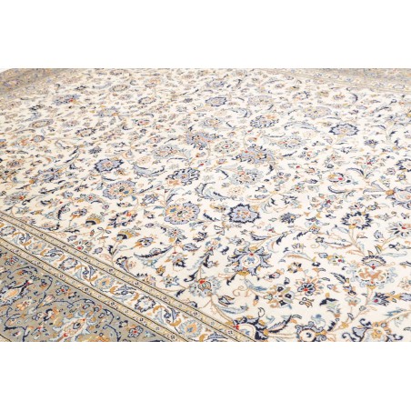 Tappeto Kashan Persia beige grigio 304x410