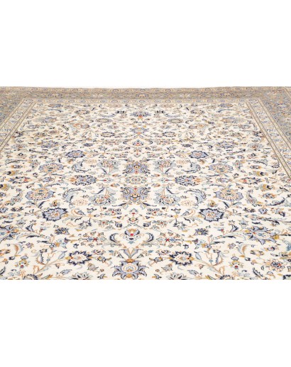 Tappeto Kashan Persia beige grigio 304x410