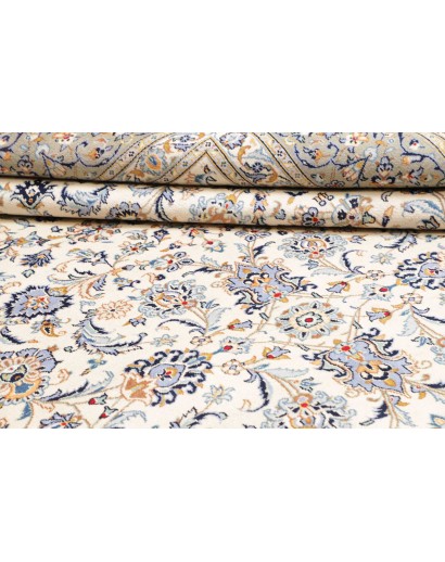 Tappeto Kashan Persia beige grigio 304x410