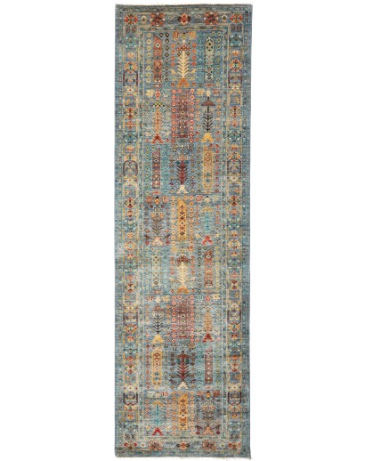 Tappeto Tribal Pakistan bianco marrone 80x273