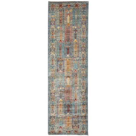 Tappeto Tribal Pakistan bianco marrone 80x273