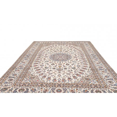Tappeto Kashan Persia bianco marrone 288x404