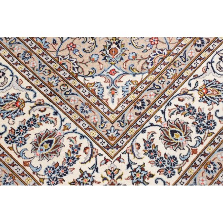Tappeto Kashan Persia bianco marrone 288x404