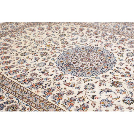 Tappeto Kashan Persia bianco marrone 288x404