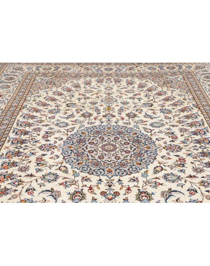 Tappeto Kashan Persia bianco marrone 288x404