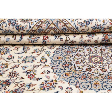 Tappeto Kashan Persia bianco marrone 288x404