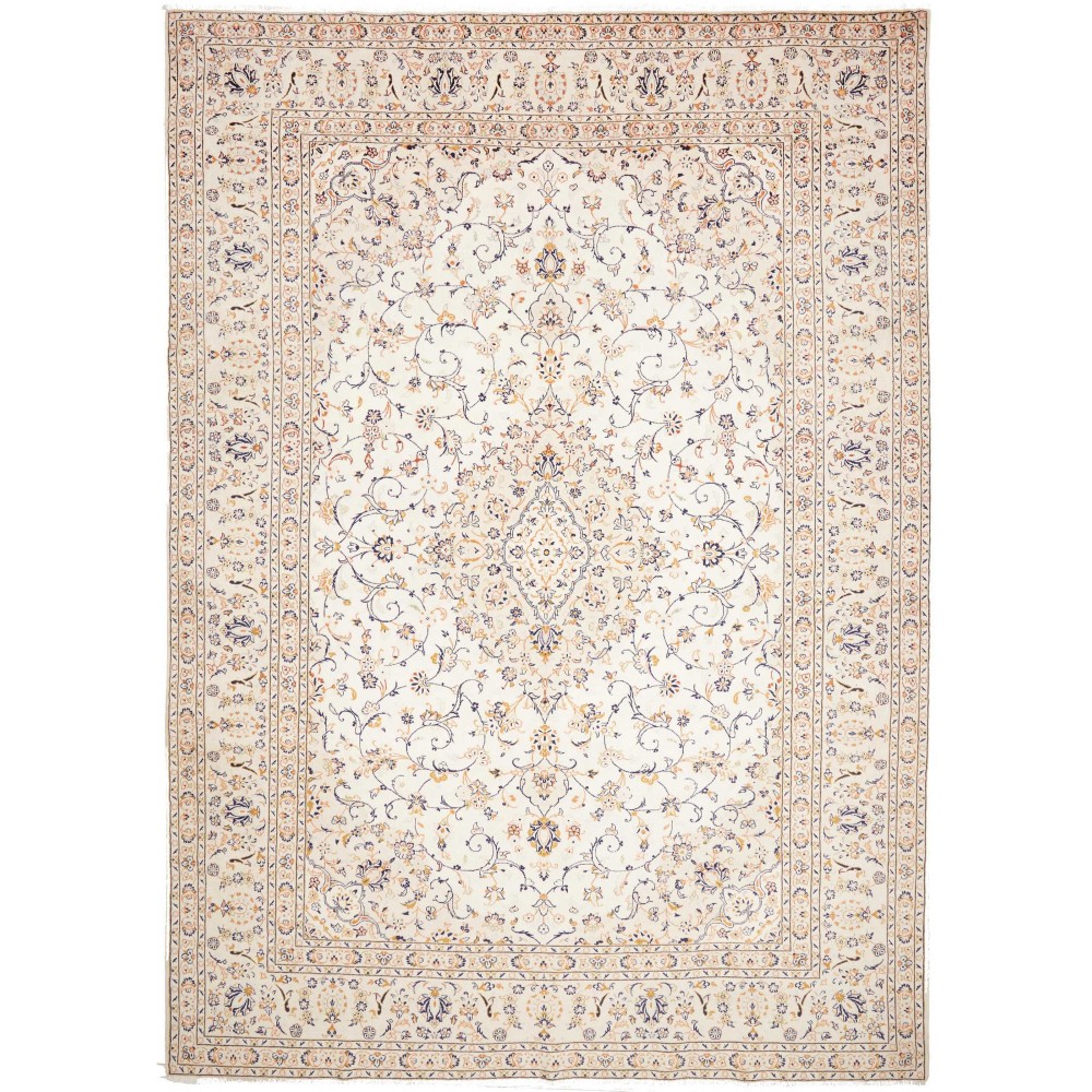 Tappeto Kashan Persia bianco marrone 290x410