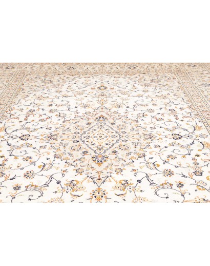 Tappeto Kashan Persia bianco marrone 290x410