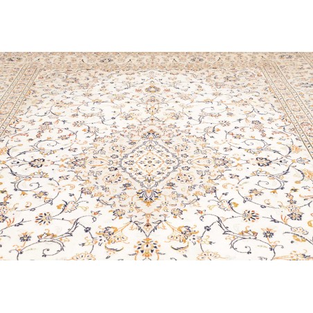 Tappeto Kashan Persia bianco marrone 290x410