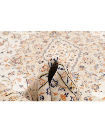 Tappeto Kashan Persia bianco marrone 290x410