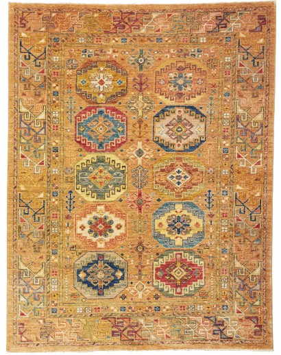 Tappeto Tribal Pakistan arancione grigio 152x198