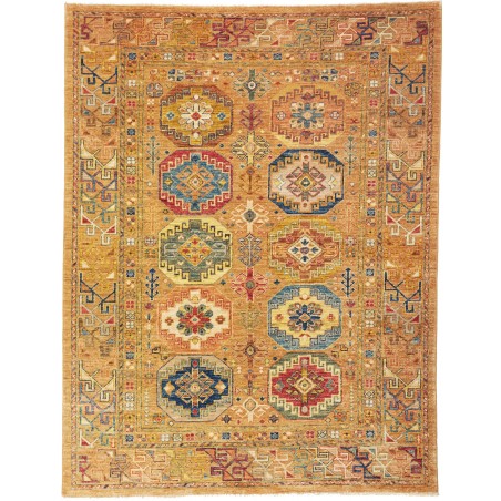 Tappeto Tribal Pakistan arancione grigio 152x198