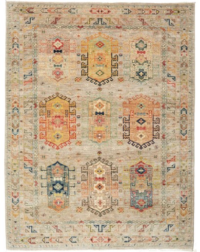 Tappeto Tribal Pakistan marrone grigio 148x195