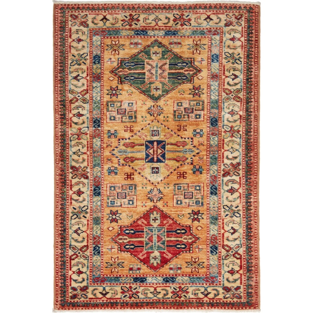 Tappeto Kazak Fine Pakistan marrone grigio 82x121