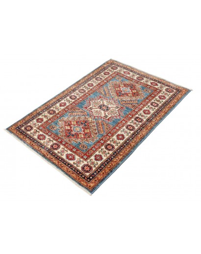 Tappeto Kazak Fine Pakistan marrone giallo 86x123