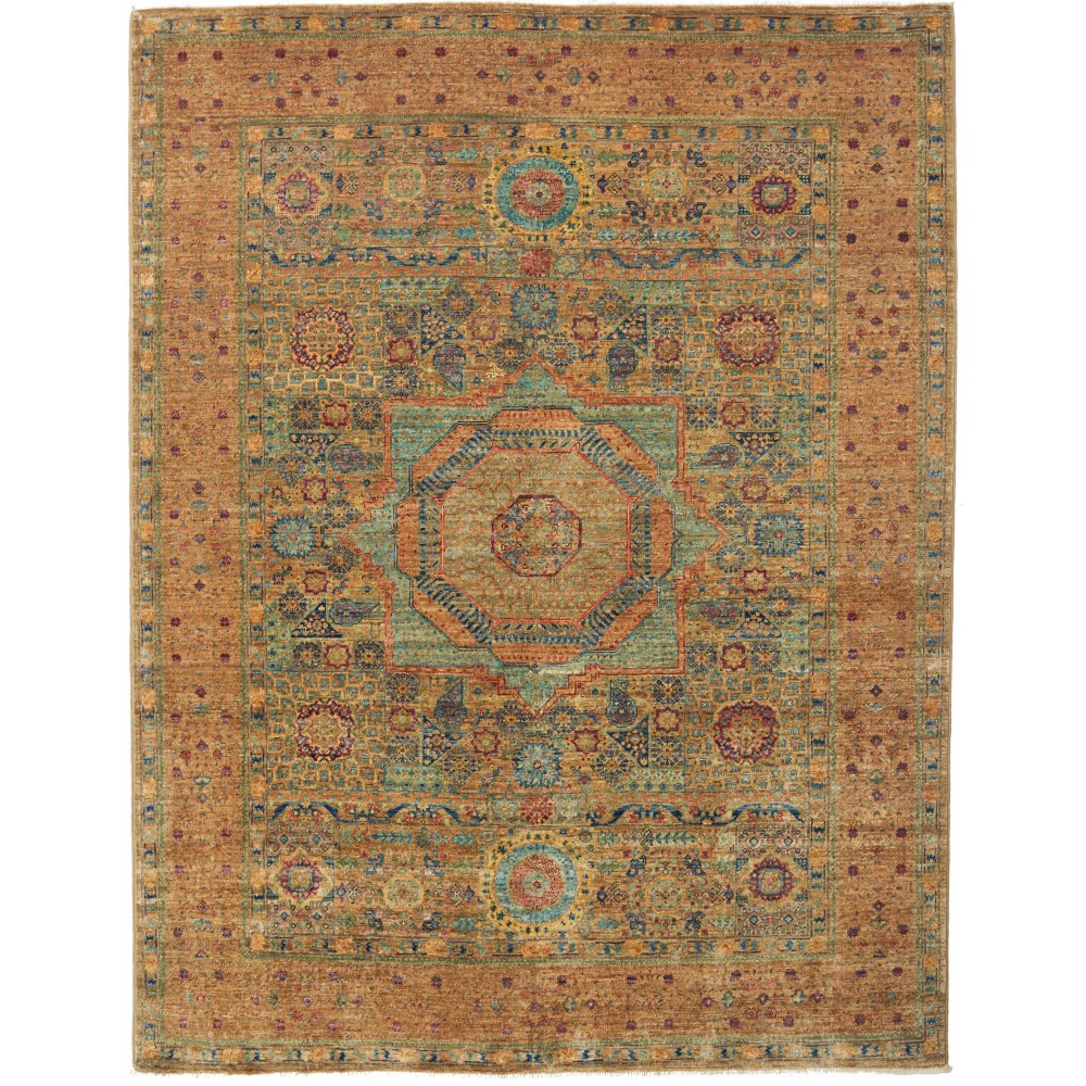 Tappeto Mamlouk Pakistan arancione 148x201 Tappeto Mamlouk Pakistan arancione 148x201