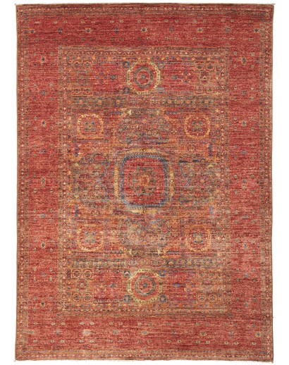 Tappeto Mamlouk Pakistan rosso verde 145x205