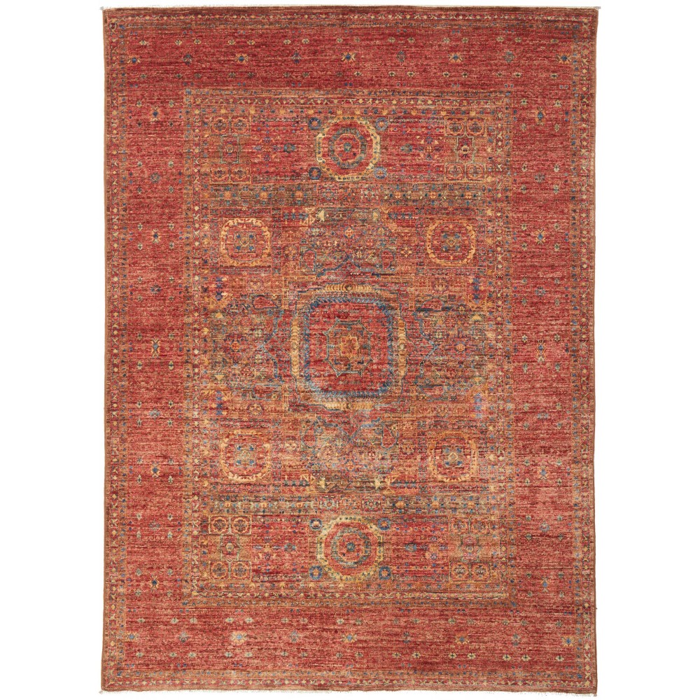 Tappeto Mamlouk Pakistan rosso verde 145x205 Tappeto Mamlouk Pakistan rosso verde 145x205