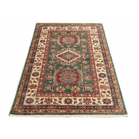 Tappeto Kazak Fine Pakistan bianco grigio 95x157