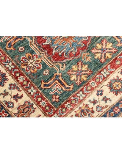 Tappeto Kazak Fine Pakistan bianco grigio 95x157