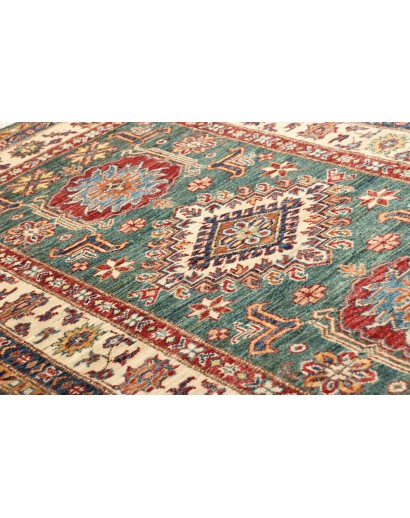 Tappeto Kazak Fine Pakistan bianco grigio 95x157