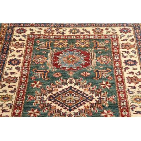 Tappeto Kazak Fine Pakistan bianco grigio 95x157