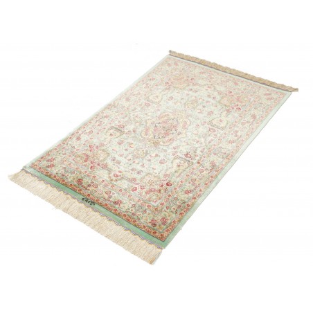 Tappeto Ghom seta Persia marrone 80x119