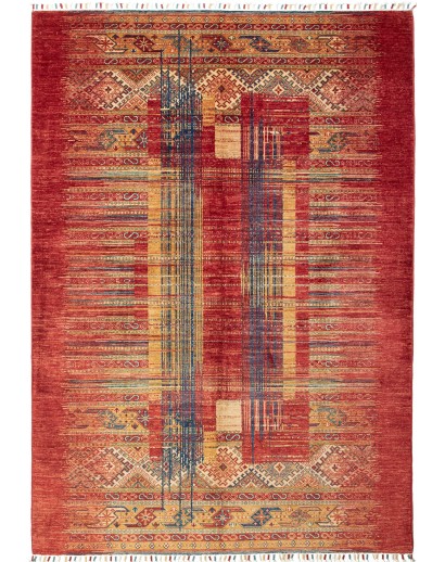 Tappeto Siva Pakistan marrone arancione 167x240