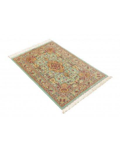 Tappeto Ghom seta Persia marrone 80x119