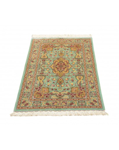 Tappeto Ghom seta Persia marrone 80x119