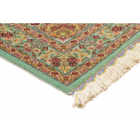 Tappeto Ghom seta Persia marrone 80x119