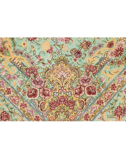 Tappeto Ghom seta Persia marrone 80x119