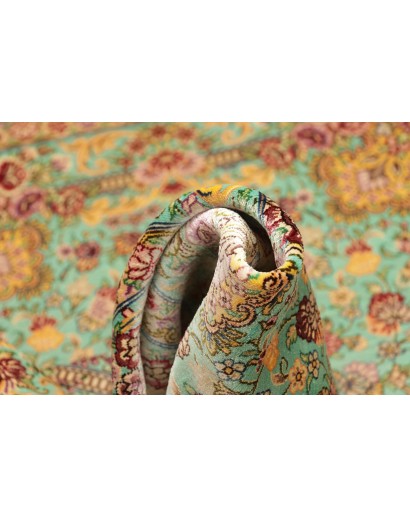 Tappeto Ghom seta Persia marrone 80x119