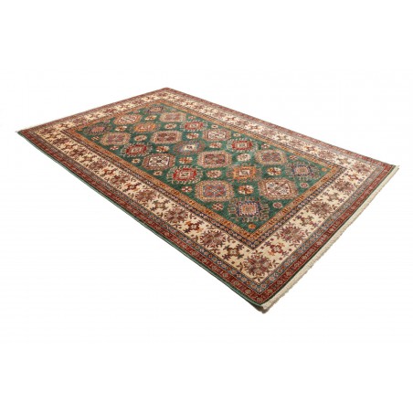 Tappeto Kazak Fine Pakistan bianco grigio 200x301