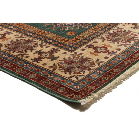 Tappeto Kazak Fine Pakistan bianco grigio 200x301