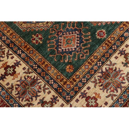 Tappeto Kazak Fine Pakistan bianco grigio 200x301