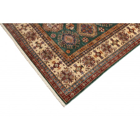 Tappeto Kazak Fine Pakistan bianco grigio 200x301