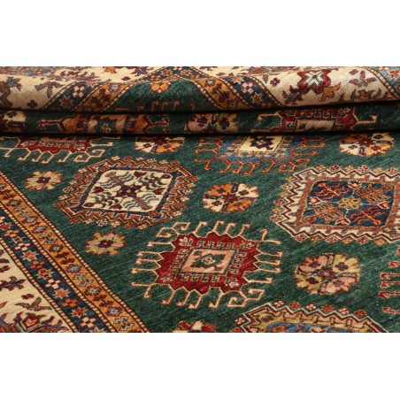 Tappeto Kazak Fine Pakistan bianco grigio 200x301