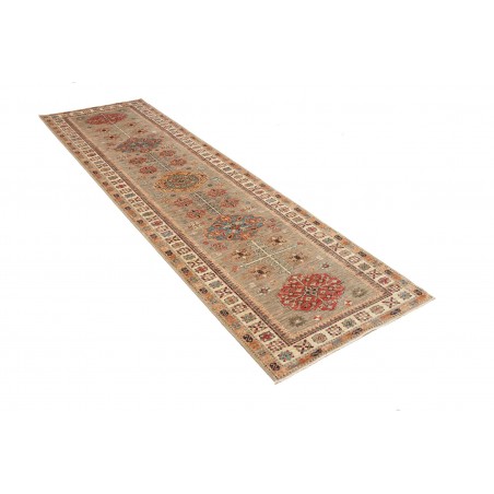 Tappeto Kazak Fine Pakistan marrone grigio 83x298